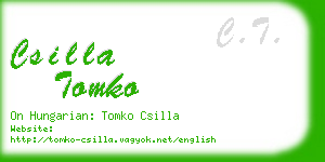 csilla tomko business card